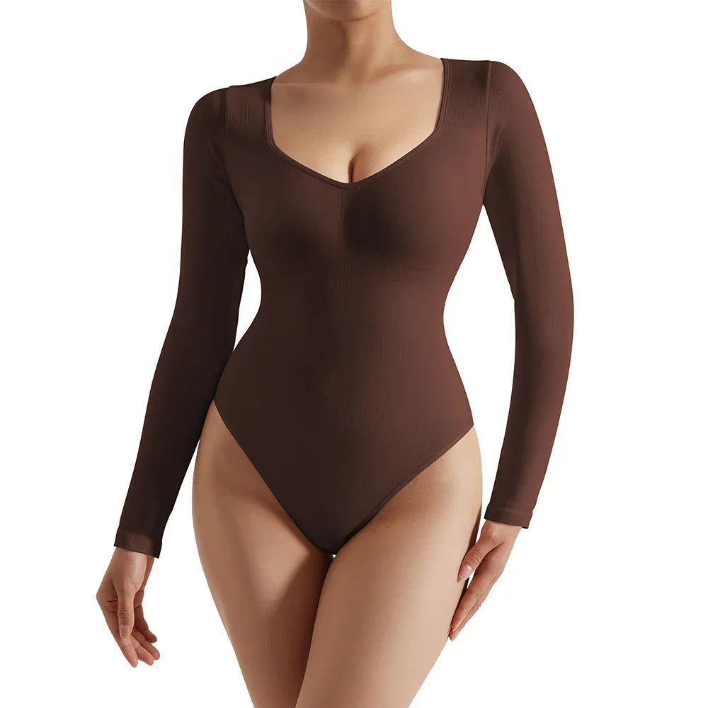 Body Suit Shape Slim Manga Longa