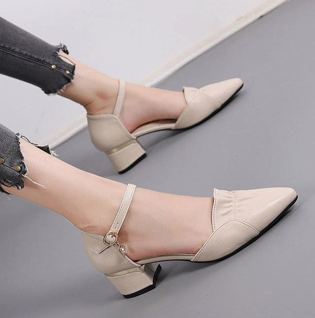 Sandália Janaína com Detalhe Drapeado + Salto Conforto