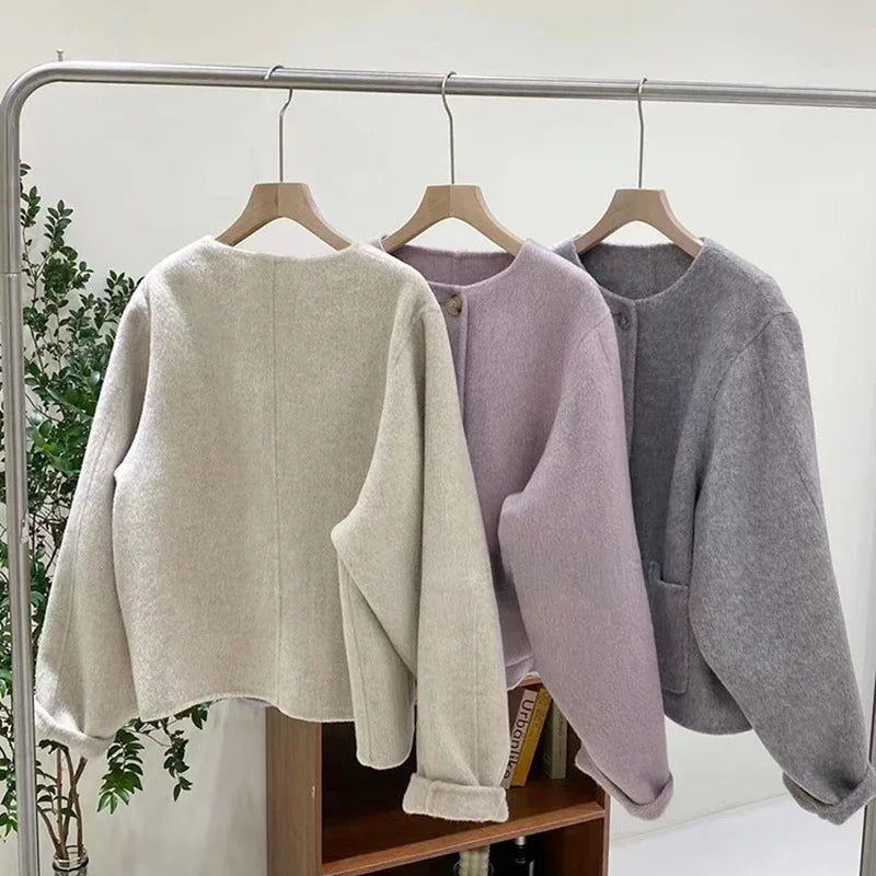 Casaco Feminino de Lã Batida Elenia