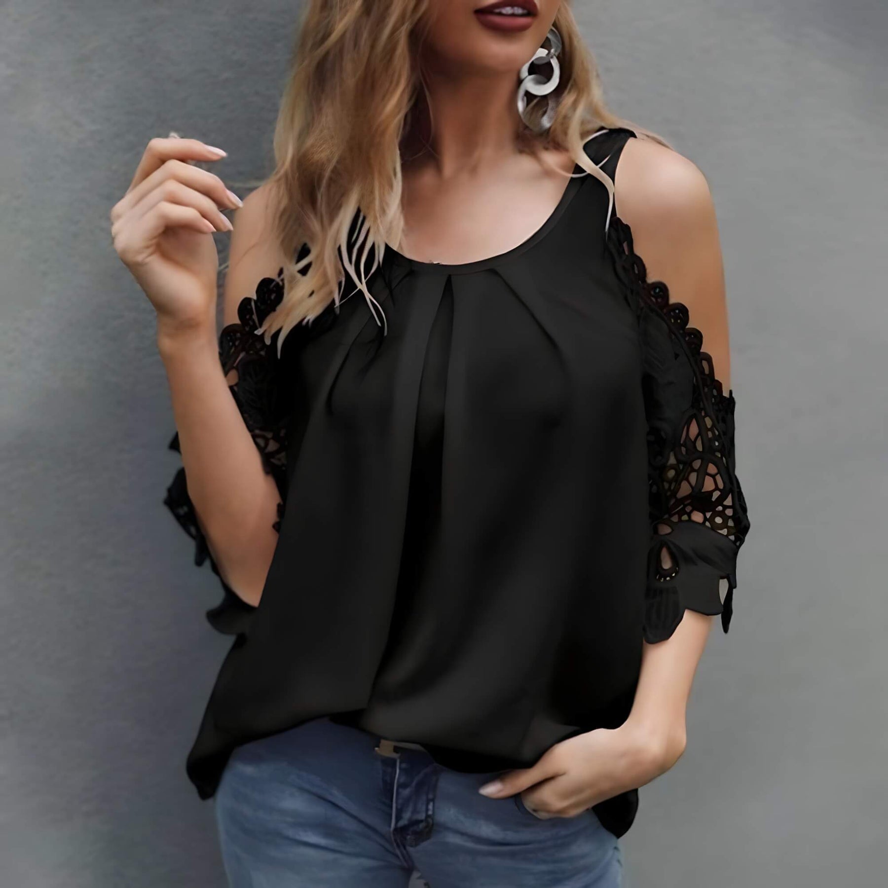 Blusa Casual Ombro Aberto Verbena