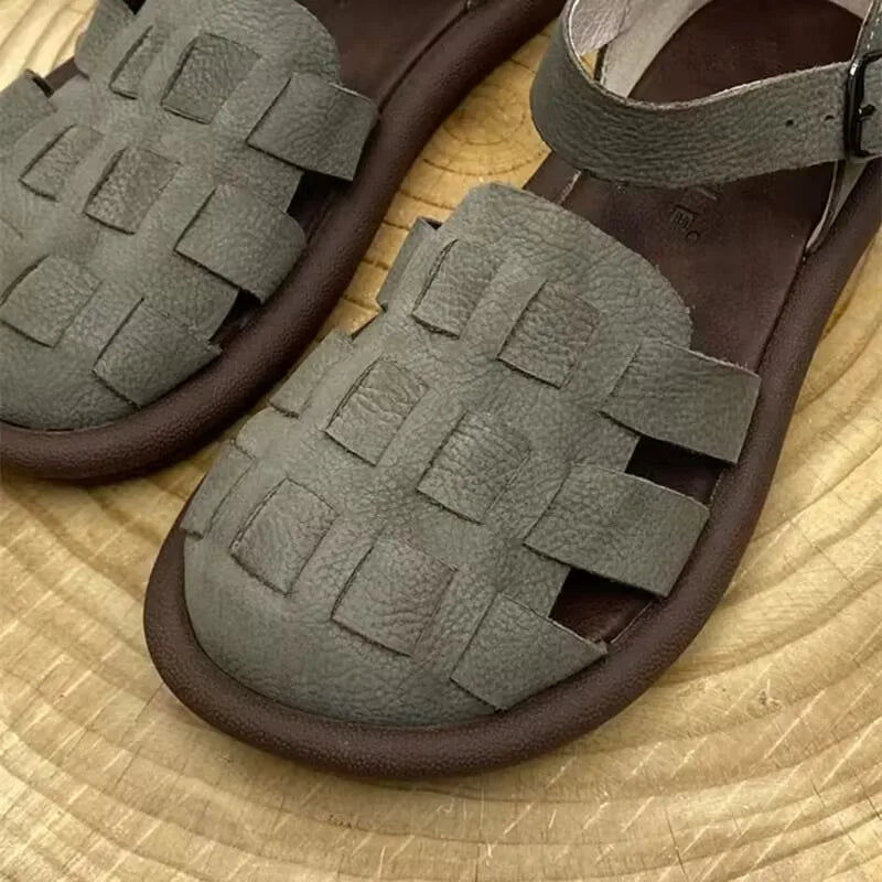 Sandália Rasteira Confortável com Traseira