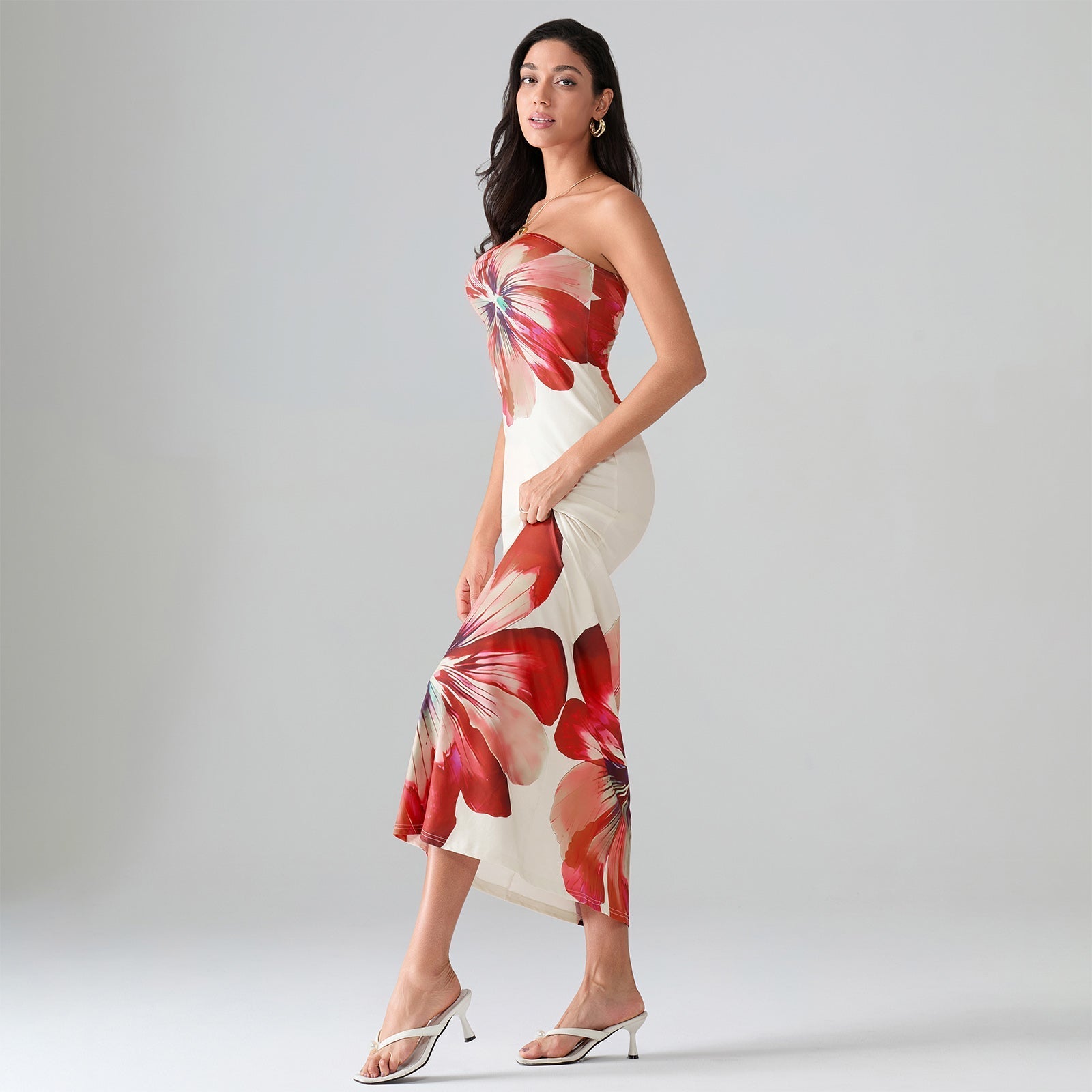 Vestido Longo Floral Modern Pétala