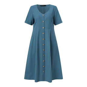 Vestido Mídi com Abotoamento Galata