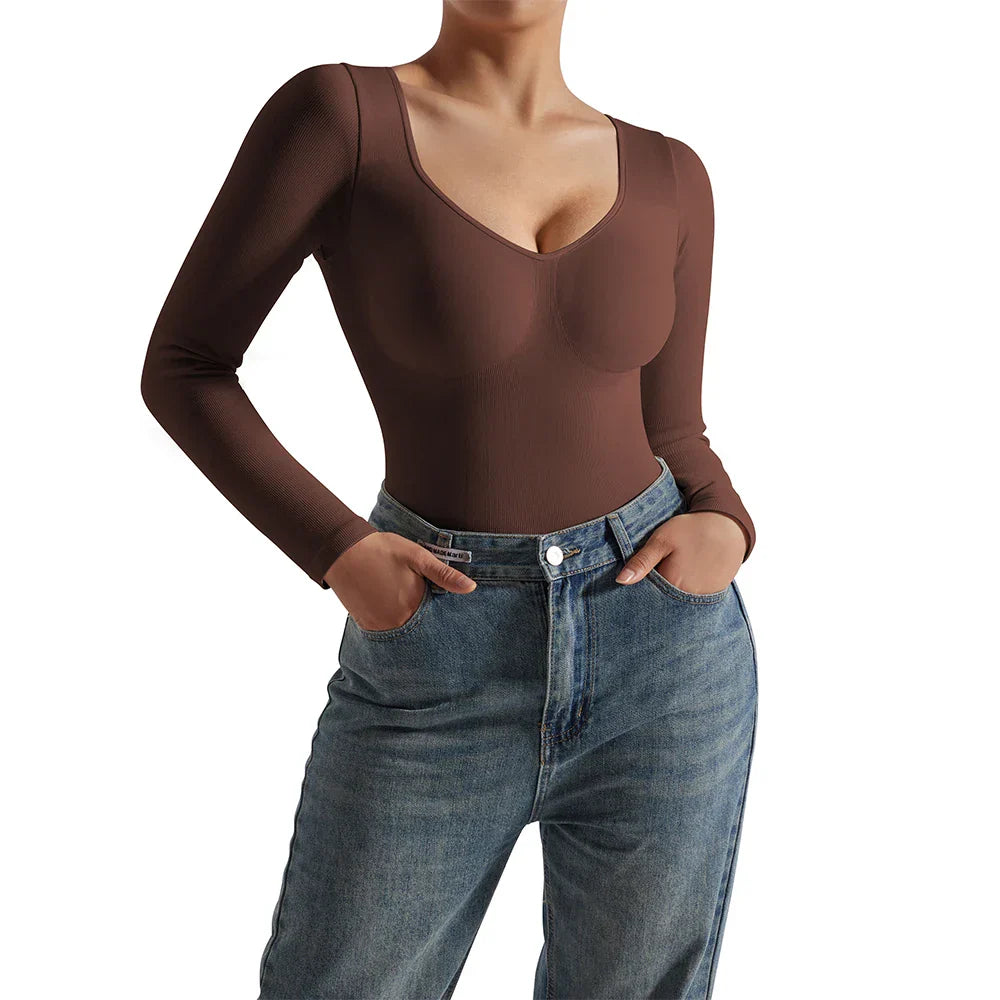 Body Suit Shape Slim Manga Longa