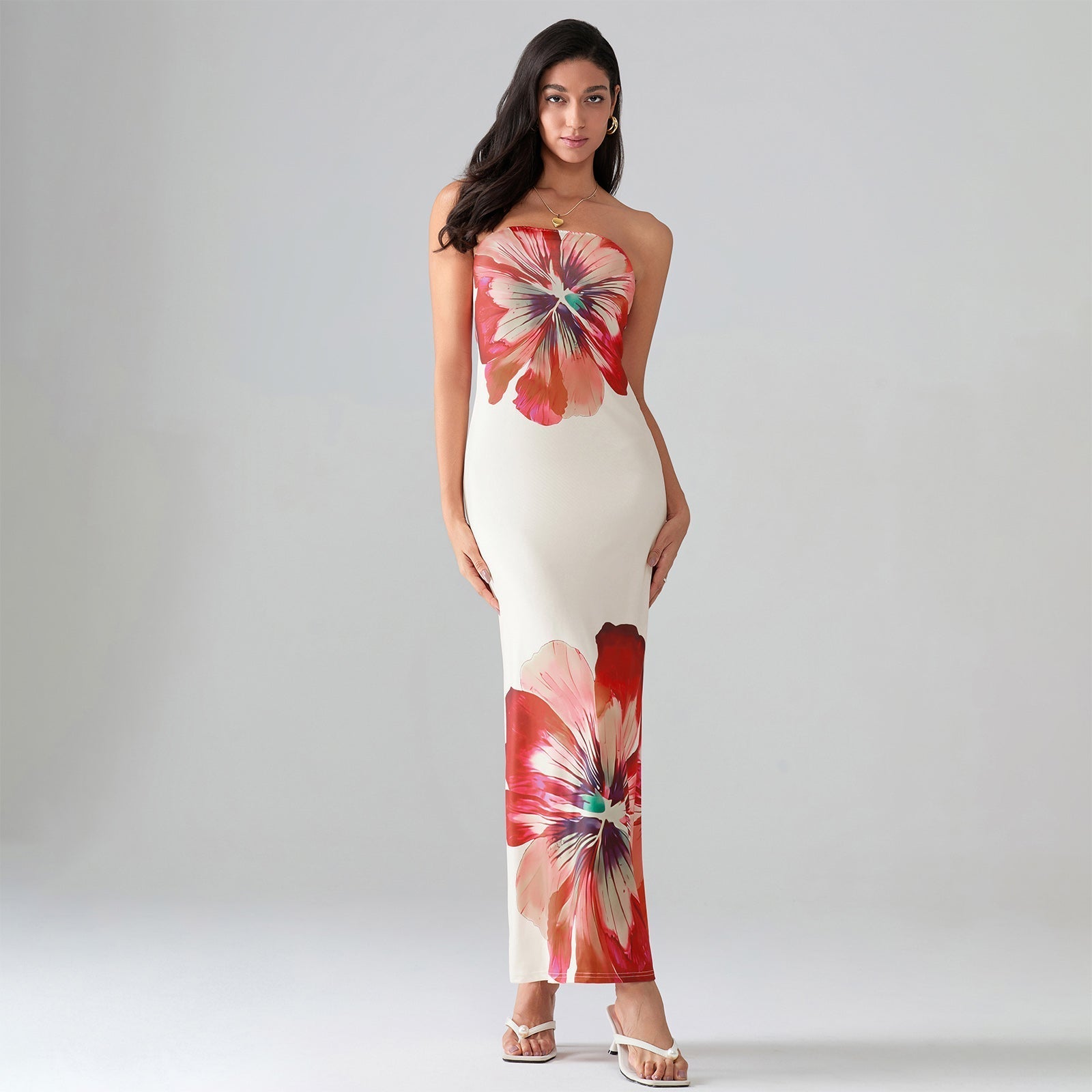 Vestido Longo Floral Modern Pétala