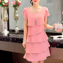 Vestido Curto em Camadas Maadi