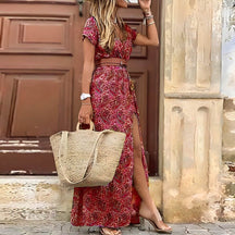 Vestido Longo com Cinto Arles