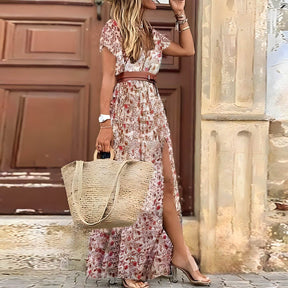 Vestido Longo com Cinto Arles