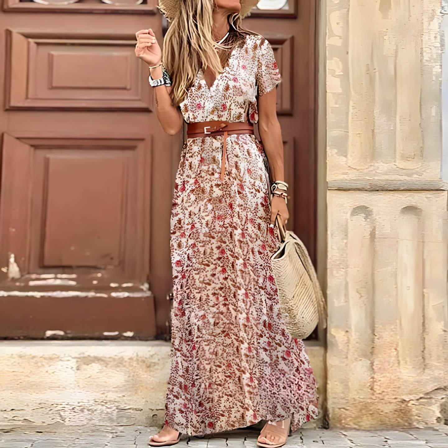 Vestido Longo com Cinto Arles