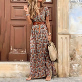 Vestido Longo com Cinto Arles