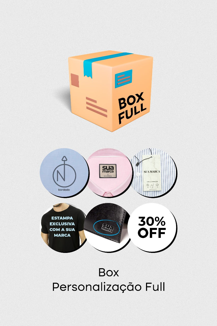 KIT MARCA PRÓPRIA - BORDADO/ETIQUETA/TAG/SILK/TAMPOGRAFIA/METAIS/LASER/CARIMBO COURO