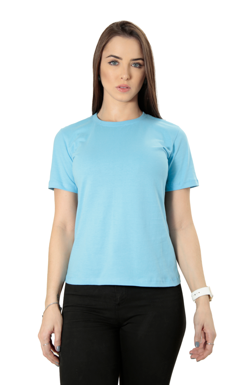 CAMISETA FEMININA T-SHIRT BABY LONG GOLA REDONDA