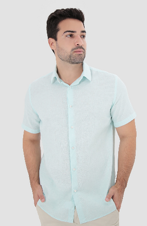 CAMISA MANGA CURTA SLIM FIT LINHO