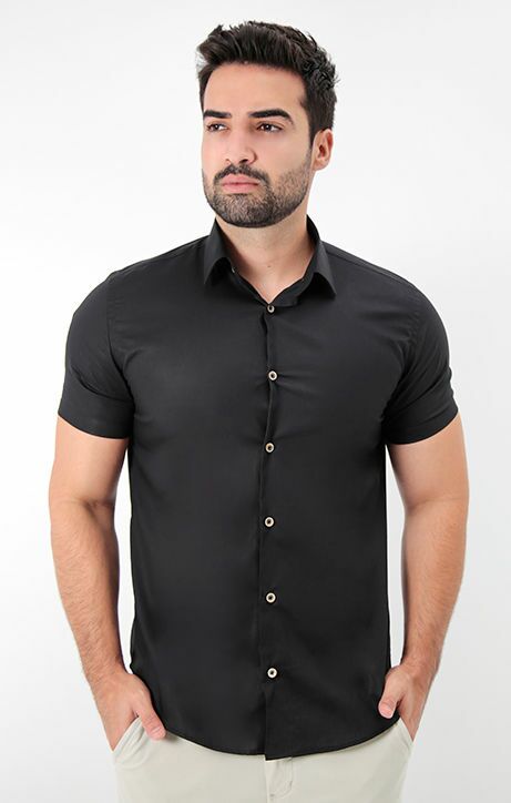 CAMISA MANGA CURTA  SLIM FIT BÁSICA