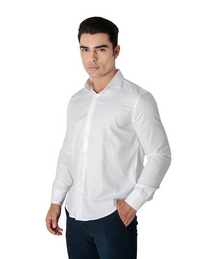 Camisa Oxford Pima Algodão Fio 80 Manga Longa Slim Fit