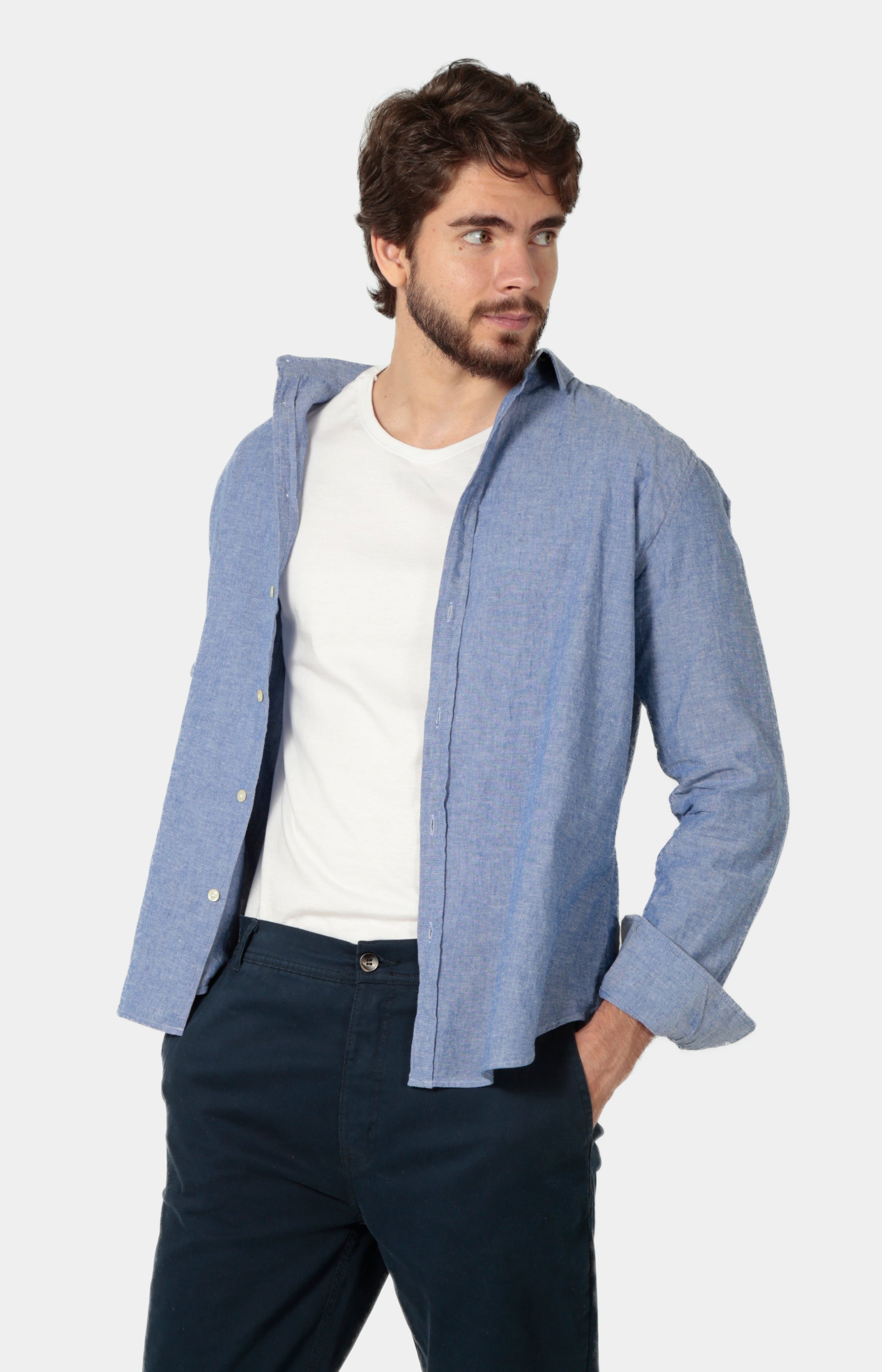 CAMISA MANGA LONGA LINHO SLIM FIT