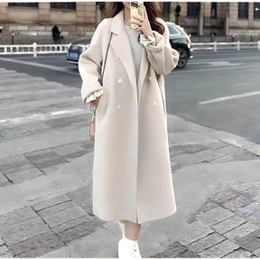 Casaco Feminino Longo de Lã Batida Isidro