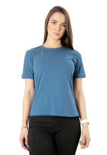 CAMISETA FEMININA T-SHIRT BABY LONG GOLA REDONDA