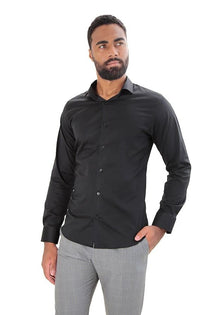 CAMISA MANGA LONGA SUPER SLIM BÁSICA COM ELASTANO