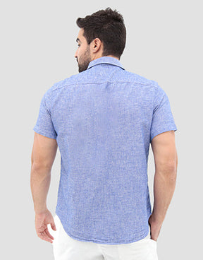 CAMISA MANGA CURTA SLIM FIT LINHO