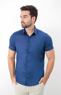 CAMISA MANGA CURTA  SLIM FIT BÁSICA