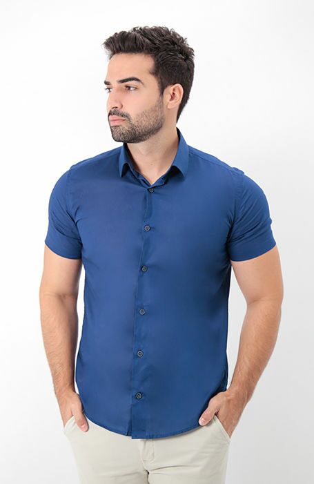 CAMISA MANGA CURTA  SLIM FIT BÁSICA