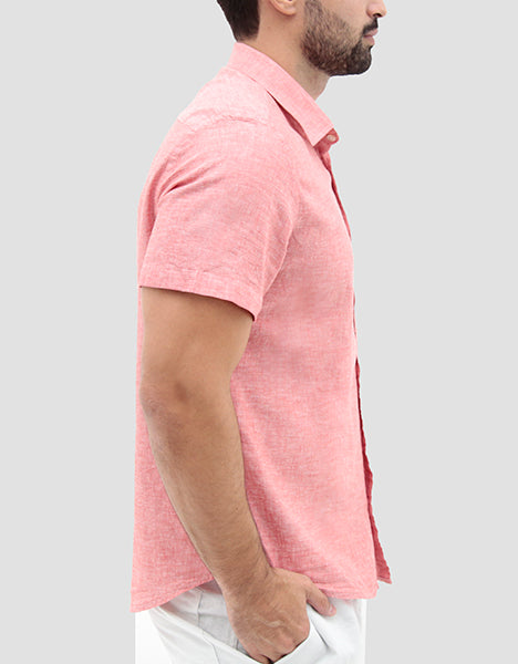 CAMISA MANGA CURTA SLIM FIT LINHO