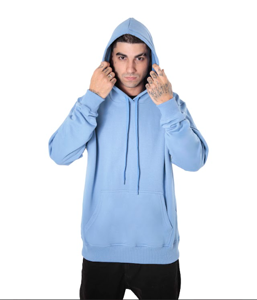 MOLETOM HODDIE CANGURU LISO FELPADO 2 CABOS