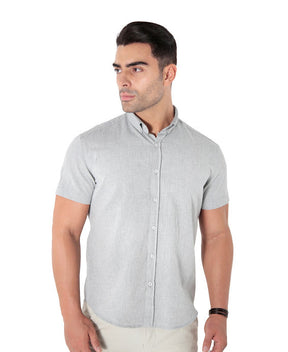 CAMISA MANGA CURTA SLIM FIT OXFORD BUTTON DOWN