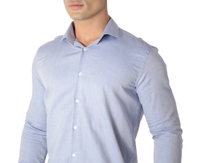 Camisa Oxford Pima Algodão Fio 80 Manga Longa Slim Fit