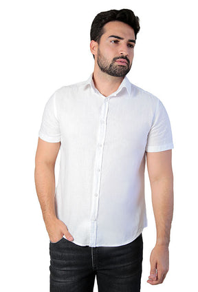 CAMISA MANGA CURTA SLIM FIT LINHO