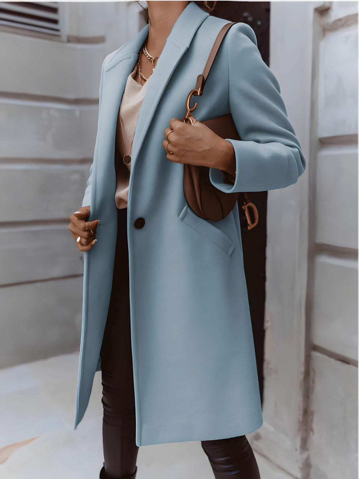 Casaco Feminino Alongado de Lã Batida Calais