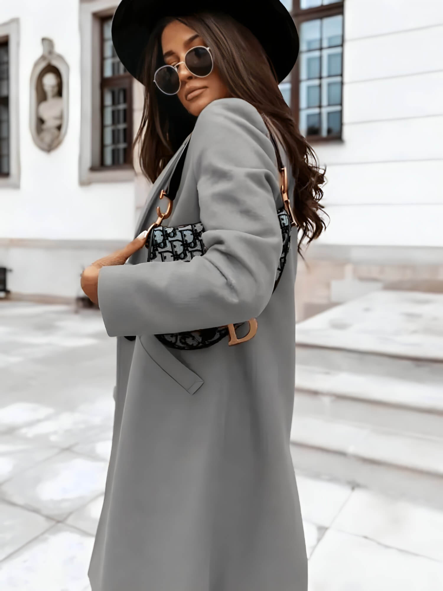 Casaco Feminino Alongado de Lã Batida Calais