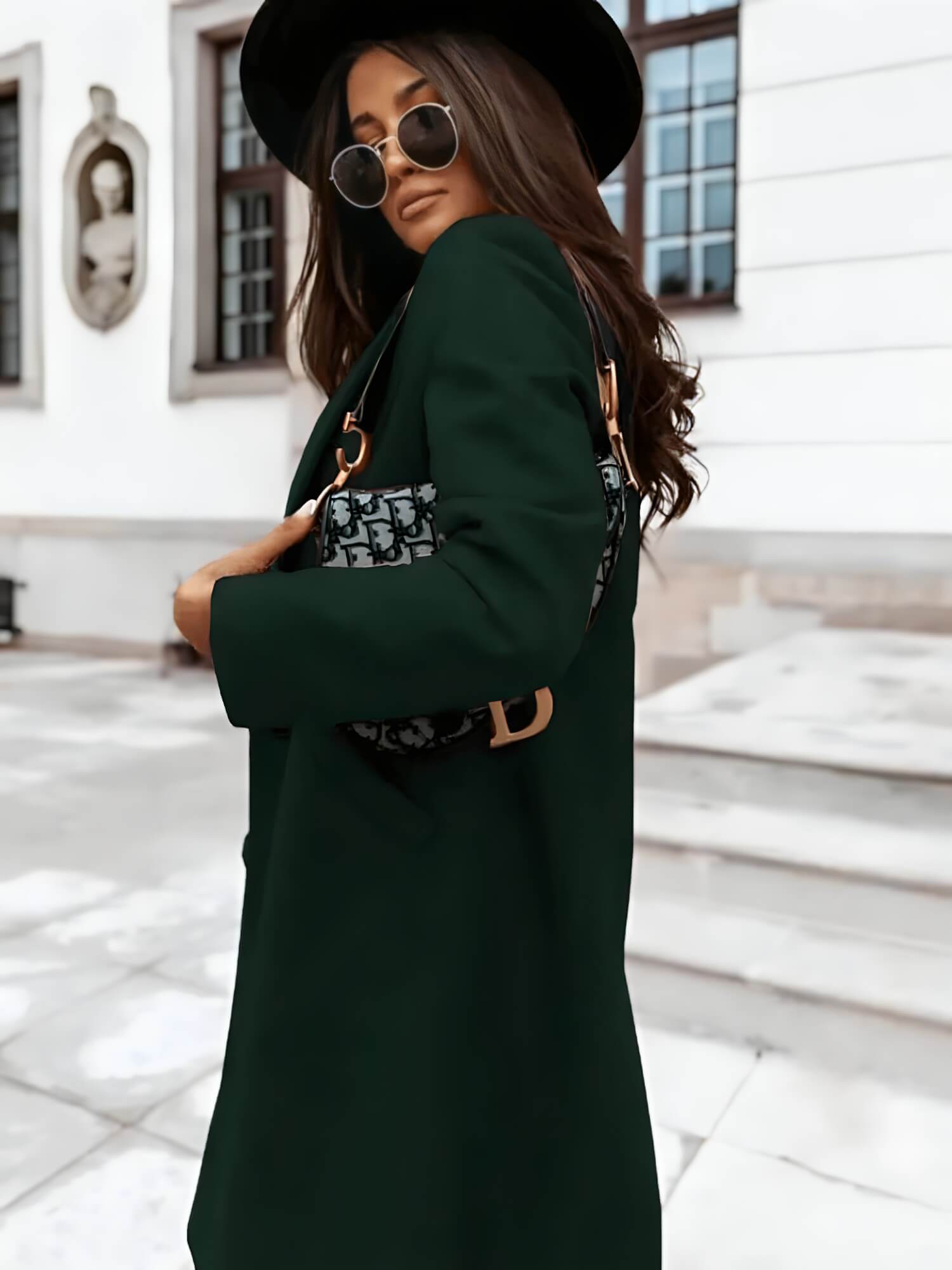 Casaco Feminino Alongado de Lã Batida Calais