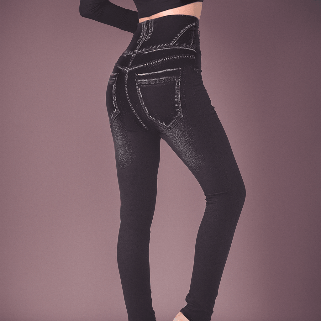 Calça Jeans de Lycra La Belle / A Única com Cintura Alta e Efeito Modelador para uma Elegância Incomparável!