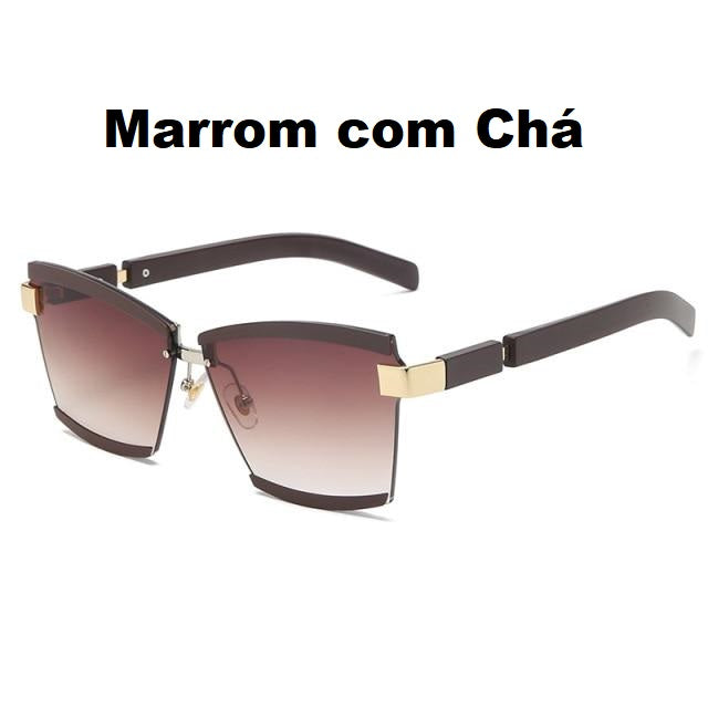 Óculos de Sol Quadrado Rimless