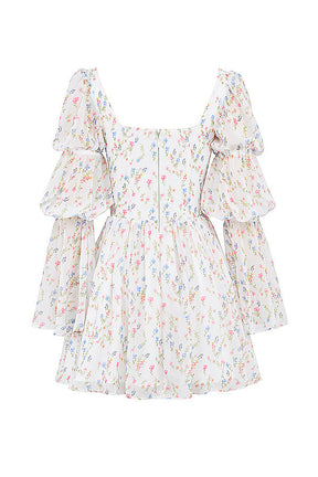 Vestido Curto Bufante Modelador Floral Modern Veronica - GOLDEN ERA