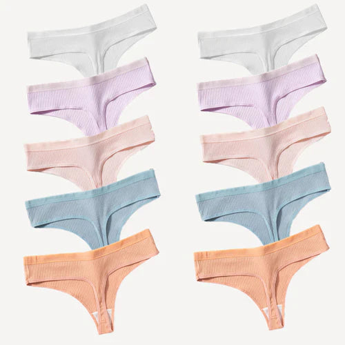 kit 5 Calcinhas Super Confortáveis em Algodão Tecido Luppo - Frete Grátis