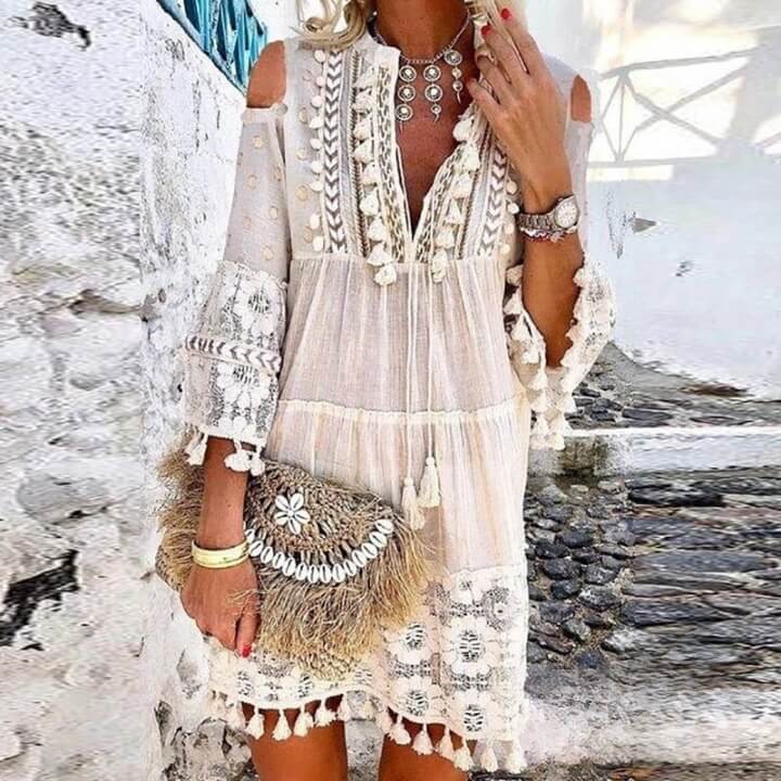 Vestido Curto Rendado Siena